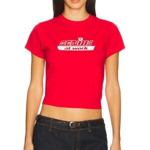 Danielle Guizio Red Crop Top